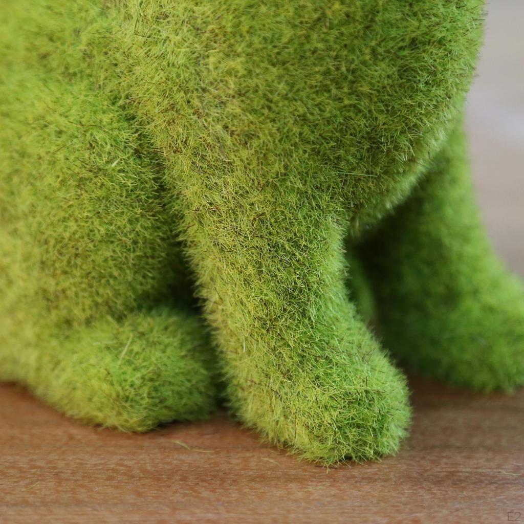 Flocked Rabbit Fairy Garden Statue Figurine Yard Bunny Sculpture Indoor and Outdoor Office Hotel