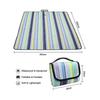 Wasserdichte Picknickdecke 200x200cm - Groß, Tragbar mit Griff, Matte für Strand, Camping, Reisen, Sommer, Blaue Streifen