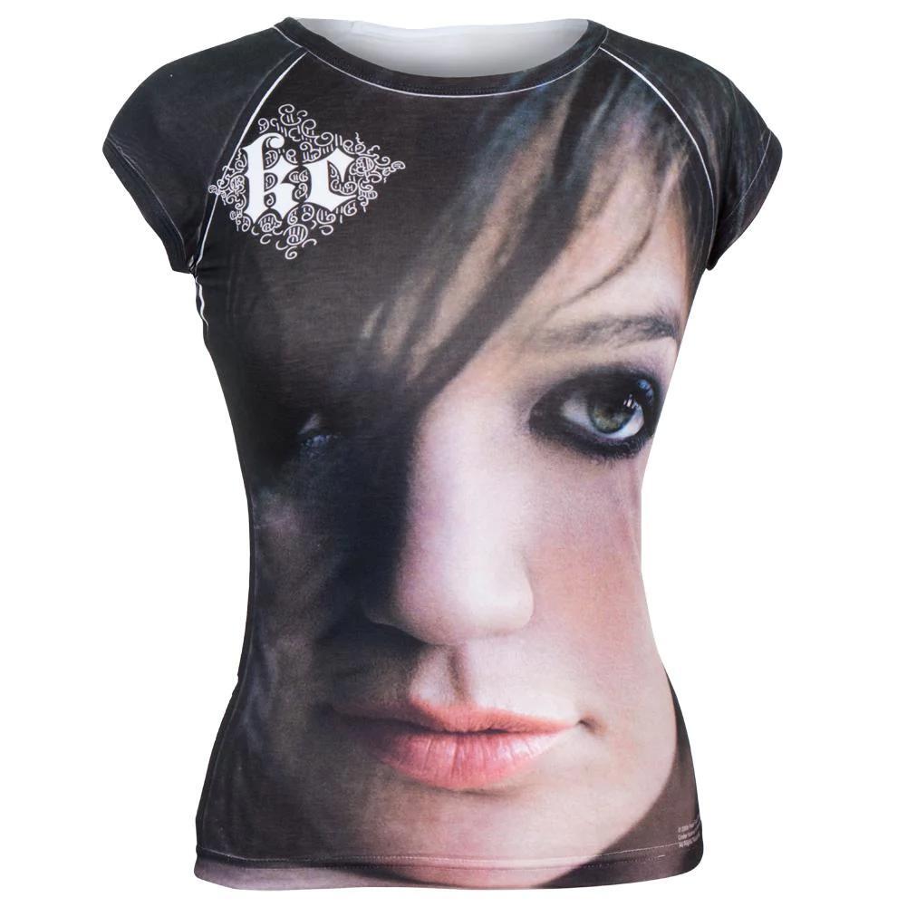 Kelly Clarkson Face Tee - Close Up Photo All-Over Juniors -L L