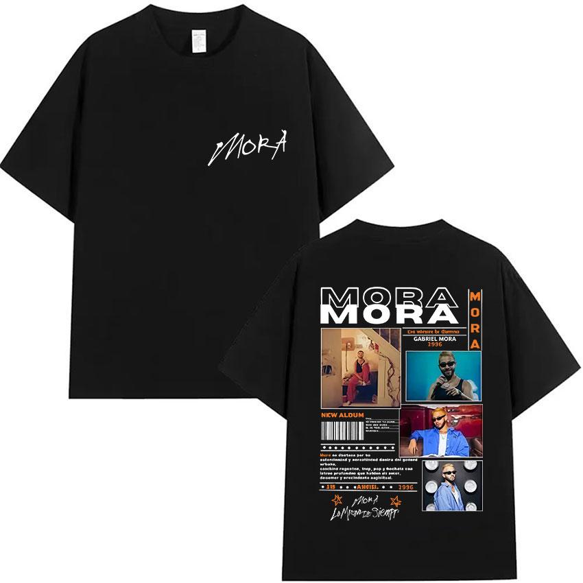 Singer Mora Lo Mismo De La Otra Vez Tour 2025 New Album T Shirts Men Women Summer ONeck High Quality Cotton TShirts Streetwear