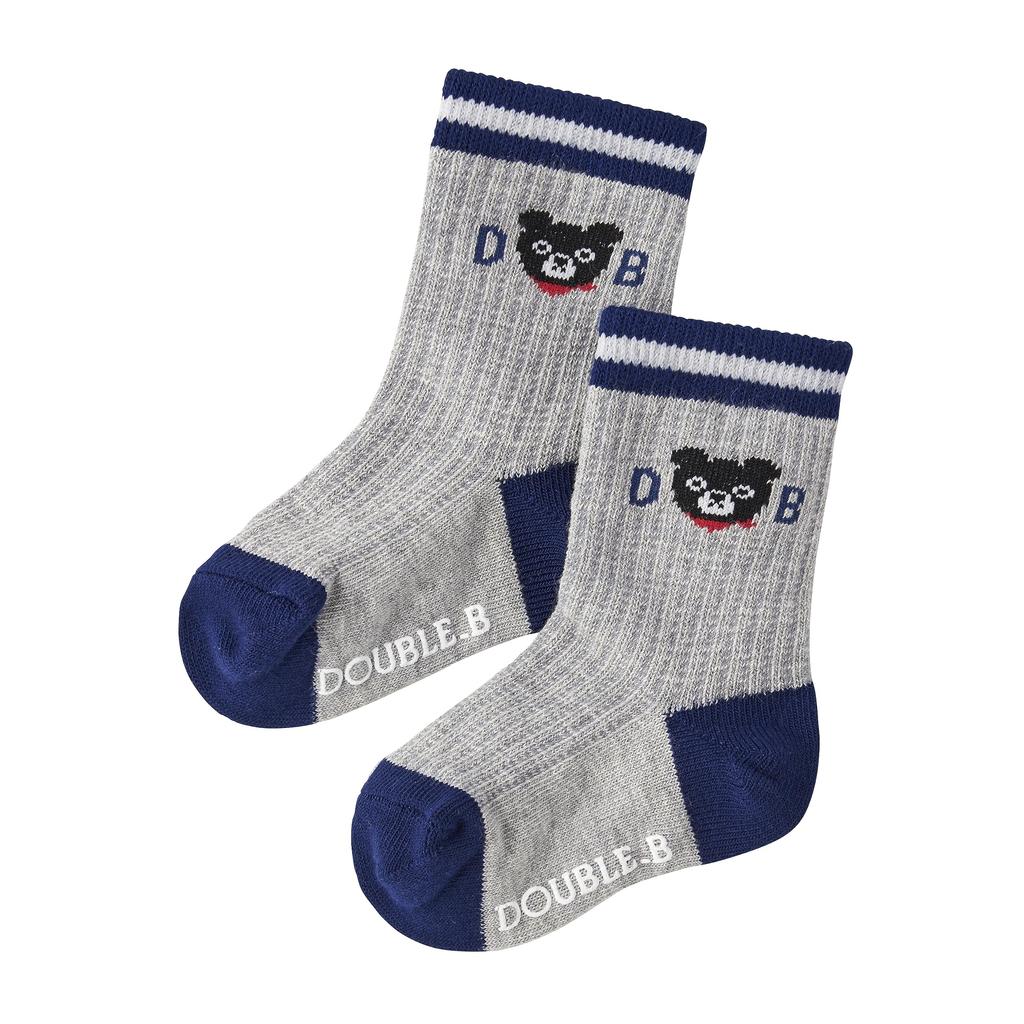 MIKI HOUSE Double B Sock Pack, 3-Pair Crew Length Socks for Boys and Girls, Baby, Kids, School, Sizes 19-21cm, Multicolor, 64-9628-490