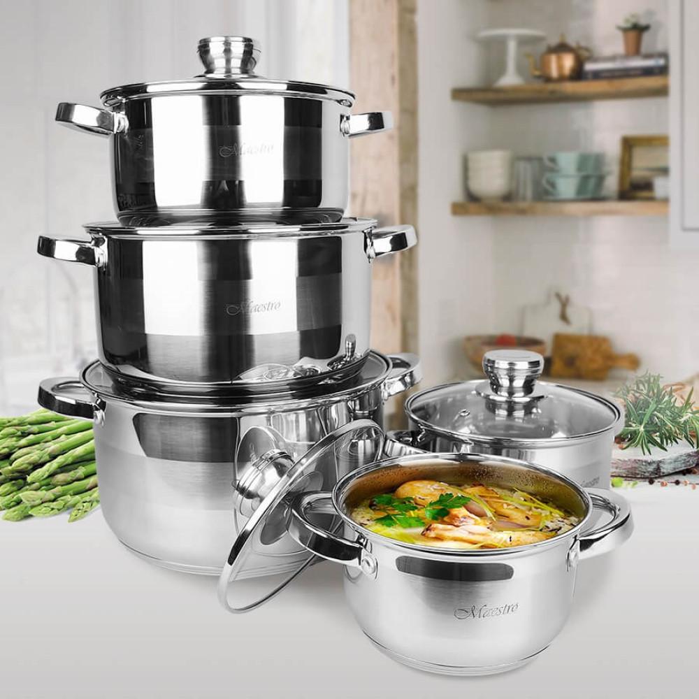 MR-2220-10 MAESTRO 10-piece Cookware Set