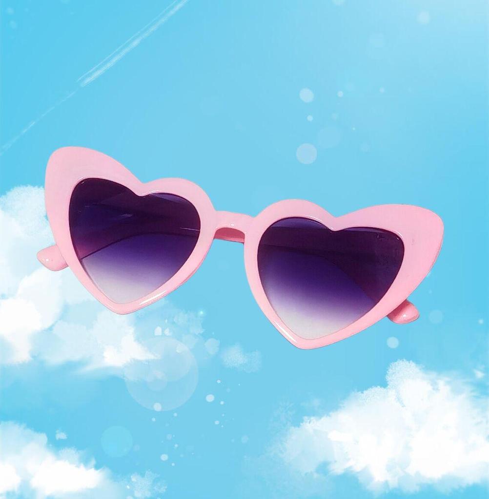 Heart-Shaped Anti-UV Fashion Sunglasses - 2025 European & American Style Sun Protection Glasses