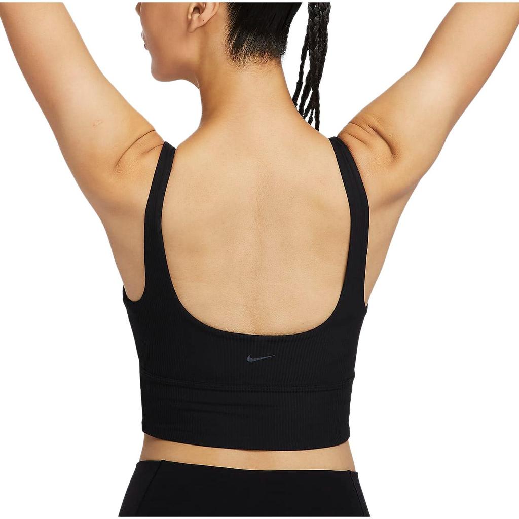 Nike Zenvy Soft Comfortable Ribbed Low Impact Support Sports Bra Women Underwear Black HF1543-010