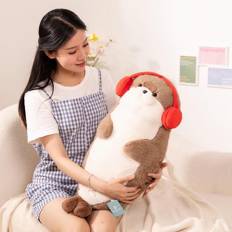 New Sea Otter Seal Series Marine Animal Doll Push Pillow Plush Toy Sofa Pillow Bathroom Cushion Doll