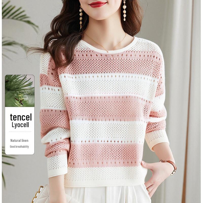 

SNOWFLYING Women s Lightweight Color-block Knit Sweater M