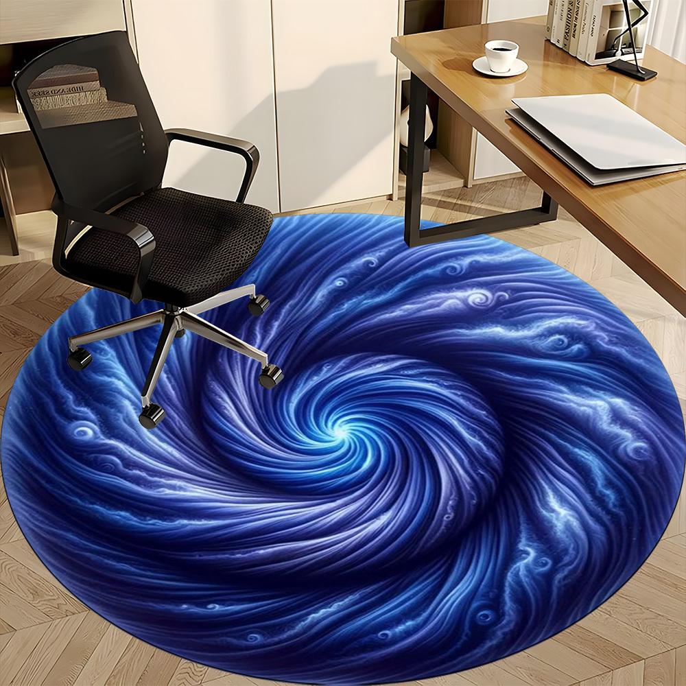 1pc Cosmic Swirl Chair Carpet for Office, Non-slip, Soft and Durable Leisure Rug, Perfect for Office, Living Room yy251103116