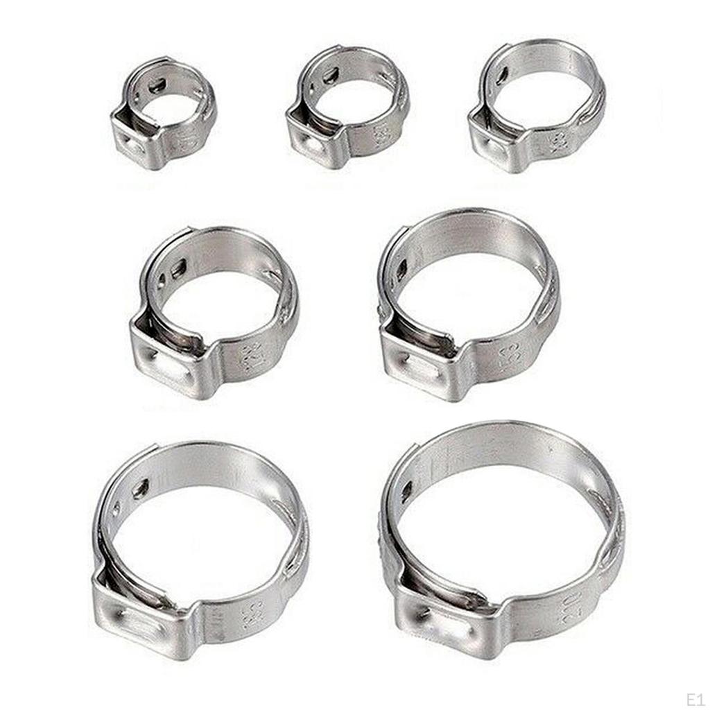 130Pcs Einzigen Ohr Schlauch Klemme Durable 7mm-21mm Sanitär Edelstahl Praktische für