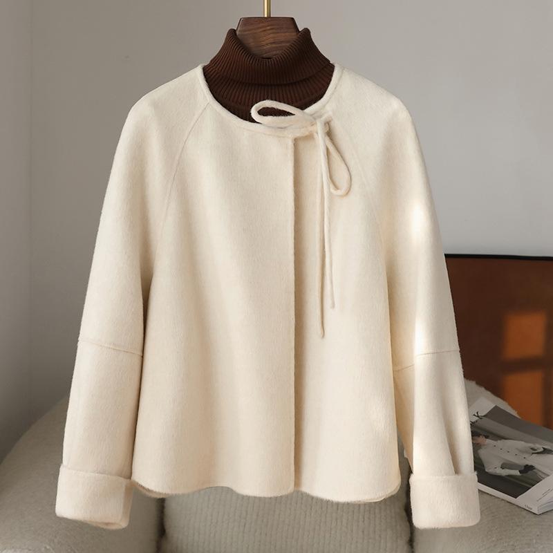 Double-sided Fleece Wool Coat Women's Short Spring and Autumn New High-end Woolen Coat Women's Small