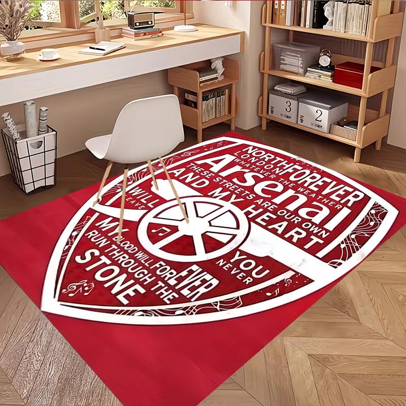Arsenal F.C Print Rug, Washable Floor Carpet, For Entryway Dorm Laundry Room Office Study, Home Decor Birthday Christmas Gift
