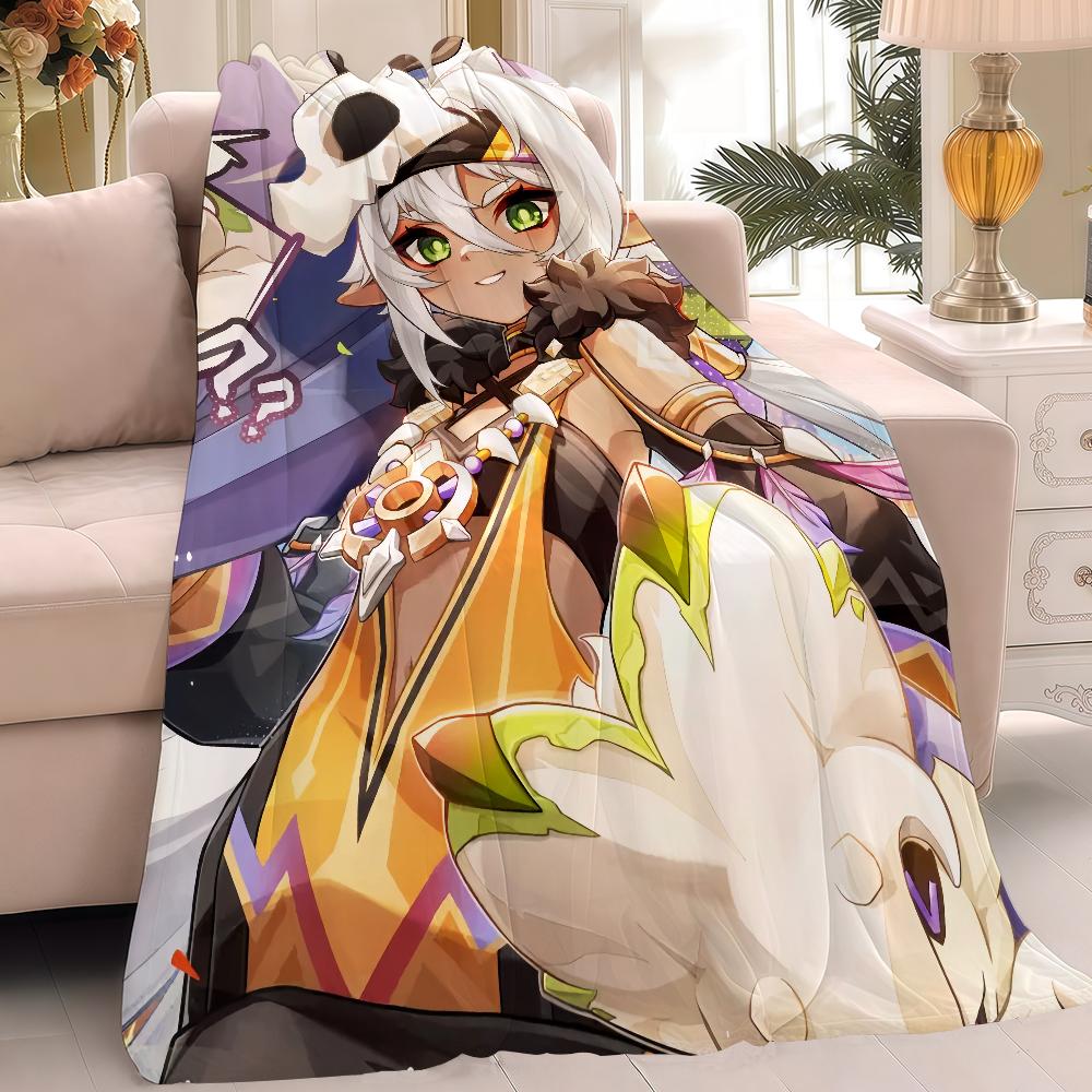 Game Genshin Impact Iansan Blanket Warm Soft Suitable For Bedroom Sofa Bed Living Room Office Travel Camping Gifts