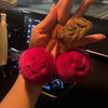 Fun and Cute Cherry Plush Keychain Pendant Simulated Fruit Doll Couple Doll Backpack Hanging Decoration