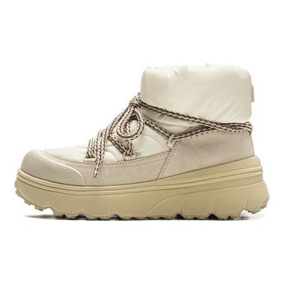 Li Ning Honey Boot Fleece Warm Wasserdicht Weich Elastisch Dicke Sohle Höhenerhöhend Stoßdämpfend Verschleißfest Hoher Schaft Freizeitschuhe AGCV388-2