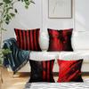 Black Red Stripe Cushions Pillowcase Printed Polyester 45X45Cm Throw Pillow Cover Decorative Sofa Cushions Pillowslip Home Decor