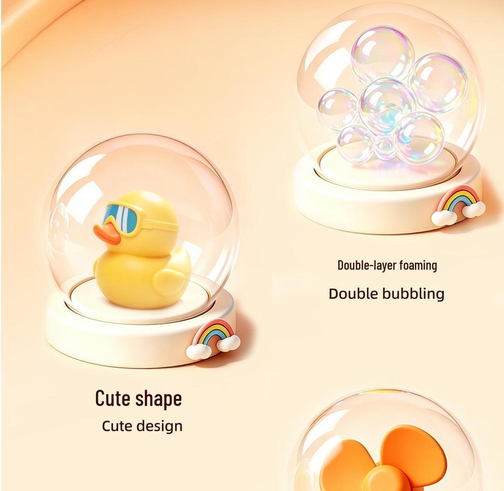 Yellow Duck Handheld Bubble Machine for Kids – Cute Outdoor Gift