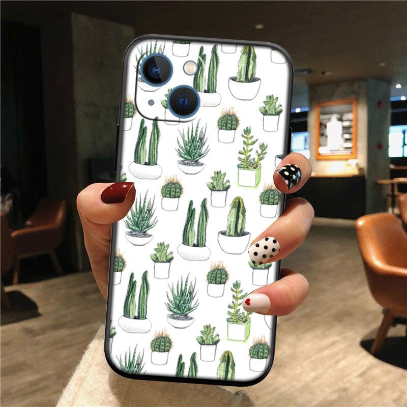 IK74 Watercolour Cacti Phone Case for Samsung Galaxy A11 A12 A13 A15 A52S A53 A55 A56 A70 A71 A72 A73 F06 F16 F56 S10 Plus S10e
