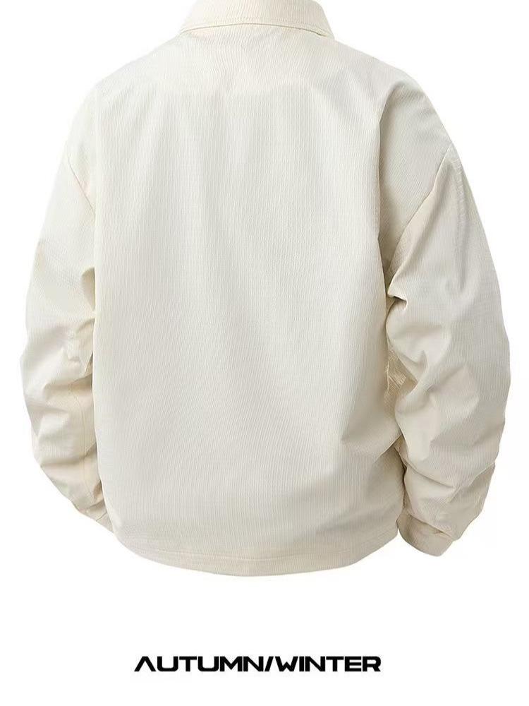 2025 Men's Versatile Casual Jacket Shirt - Trendy Lapel Workwear for Spring/Autumn