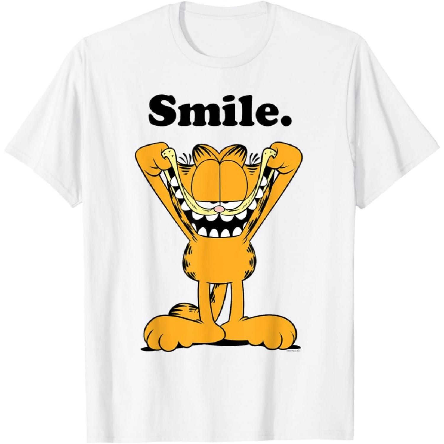 Классическая футболка Garfield с улыбкой XXXXXL белый