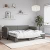 VidaXL Daybed with Pull-out Bed Dark Grey 80x200 Cm Fabric 3196812