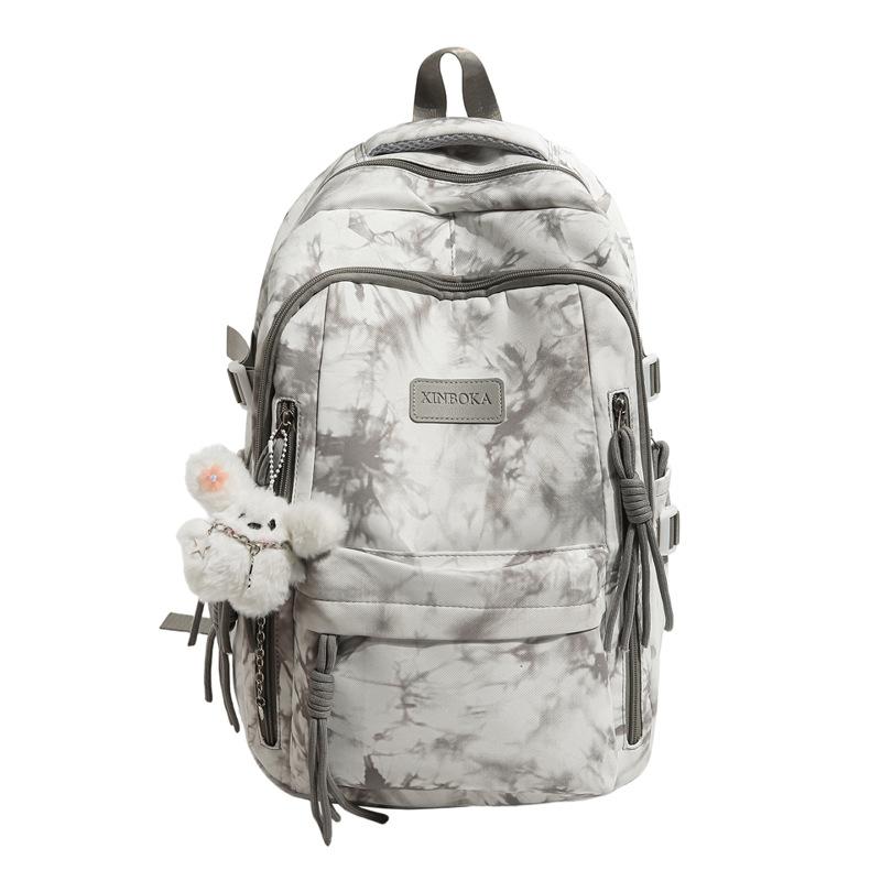 Schoolbag New Trend Backpack Tie-Dye Design Sense Backpack Junior High School College Student Versatile Fashion School Bag