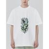 White T Shirt Snake Diamond Money Print Casual Streetwear Top for Men and Women