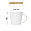 Shangqi Simple White Gold Rim Bone China Coffee Mug Set