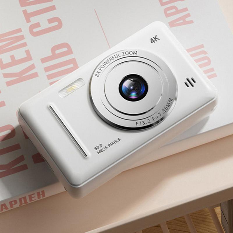 1 Set Dual Camera Flash 50 Million Pixels Auto Focus Intelligent Anti-Shake Entry-Level Camera 4K Retro Ccd Digital Camera