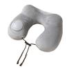 U-Shaped Inflatable Travel Pillow Hand Pressing Neckrest Pad Convenient Neck Support Cushion  Car