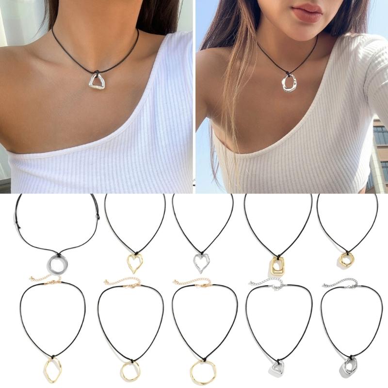 Pendant Chokers Chain Necklace Irregular Shaped Pendant Necklace Alloy Material Party Jewelry for Girls Women Gifts