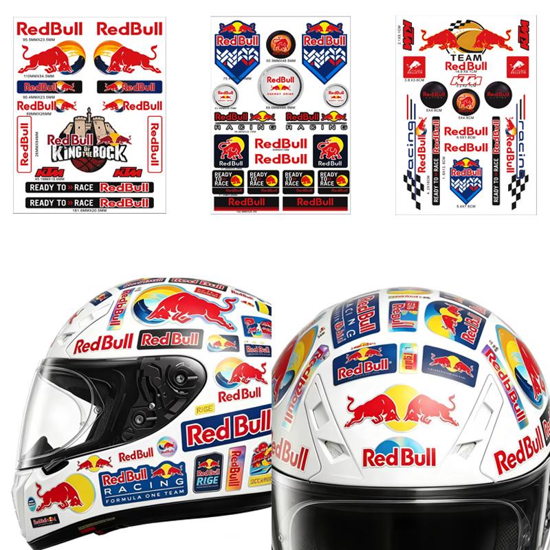 Motorcycle Stickers, Red Bull Events Sponsored Stickers, Plastic Helmet, Car Body, Homemade Decorative Waterproof Sunscreen Stickers Tank