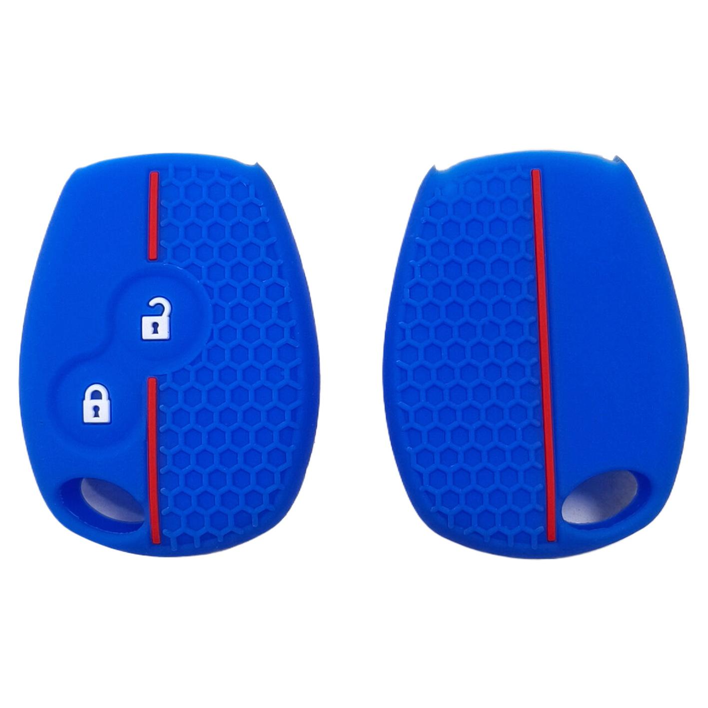

Silicone Key Set for Renault Correga Straight 2 Button Key Set Mercedes Smart Honeycomb Pattern High Quality