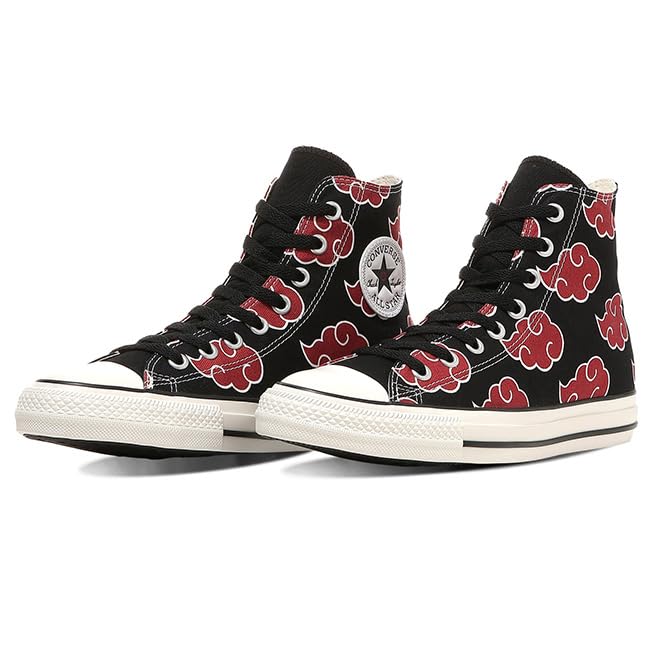 CONVERSE All Star HI Naruto Shippuden Itachi Uchiha Akatsuki Design High Cut Sneakers 27.0cm Canvas Shoes Unisex