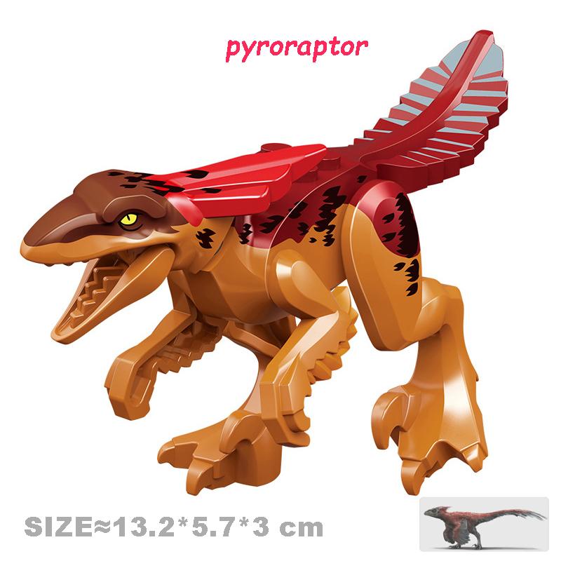 Non-Toxic Jurassic Dinosaurs World Velociraptor Triceratops Indominus T-Rex Model Building Blocks Assemble Educational Toys For Kids Gifts