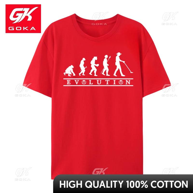 Dirt Fishing Evolution Detecting With A Detector For Unisex Custom Tops Tees New Design Normal Boy TShirt Sweatshirts Wholesale S