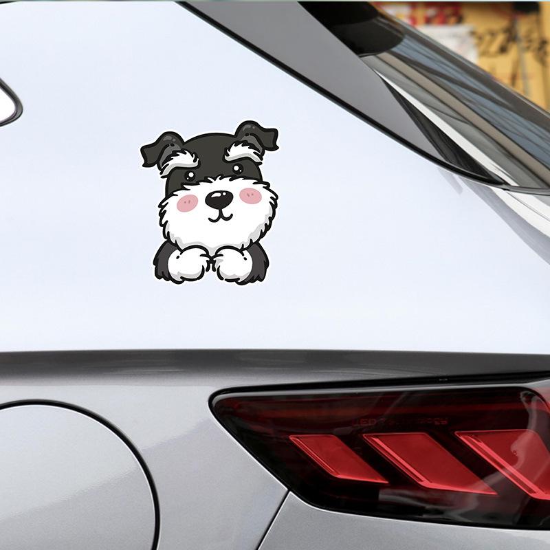 Schnauzer Dog Car & Motorcycle Sticker for Fuel Tank, Windows, or Rear Decoration