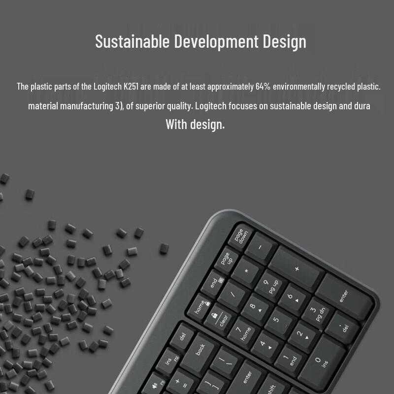 Logitech K251 Wireless Bluetooth Compact Membrane Keyboard