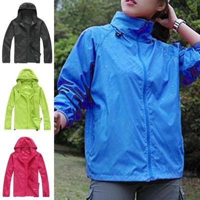 Einfarbige, schnell trocknende, lässige Outdoor-Jacke, wasserdicht, winddicht, Sonnenschutz-Sportmantel zum Joggen