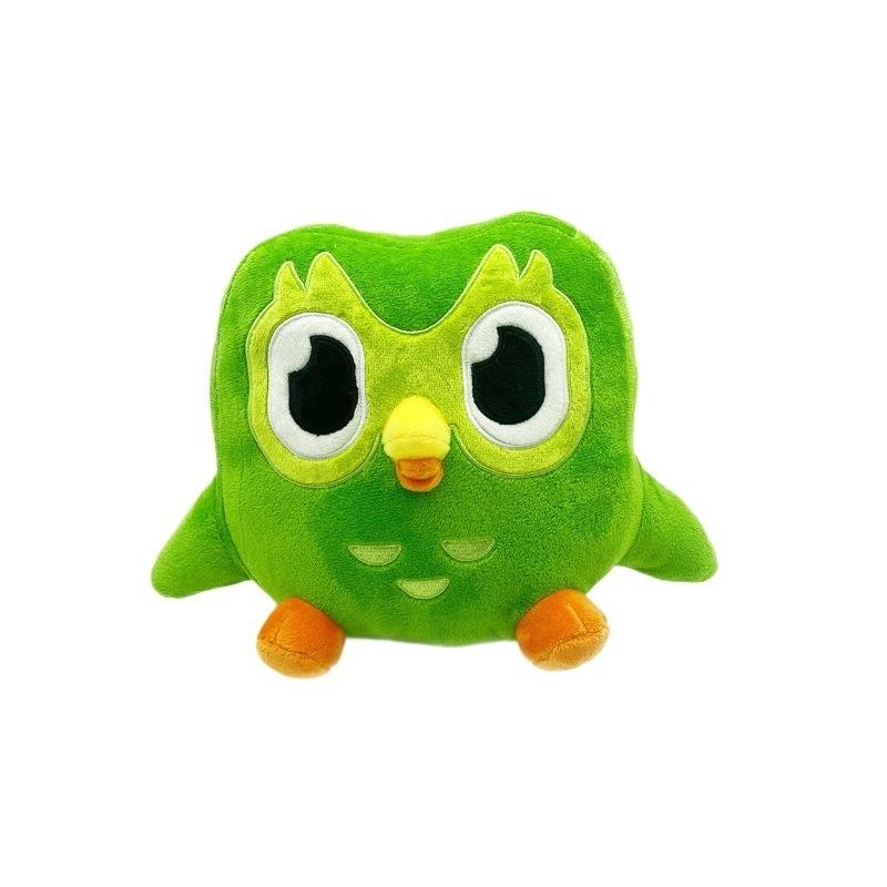 Duolingo Owl Plush Toy Green Soft Stuffed Animal Language Learning Mascot Cute Home Desk Decor For Kids Teens Birthday Gift