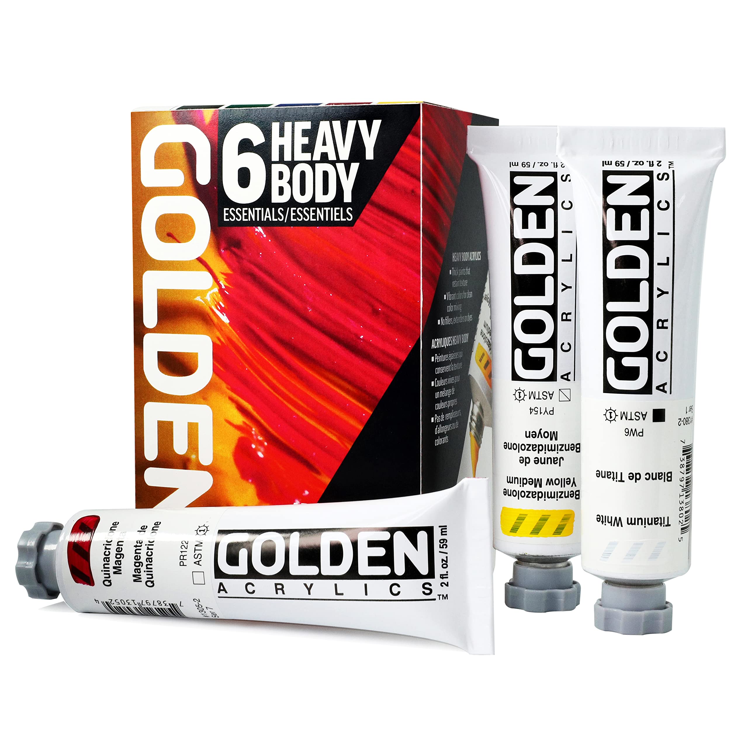 

Golden Acrylic Heavy Body 59 мл 0976 Набір 6 кольорів Essential 13100976