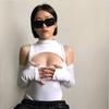Fashion Sexy Hollow Out Shoulder Slim Fit Jumpsuits Women Long Sleeve Base One-piece Rompers for Women Street Casual Solid Lady Bodysuit Outfits 25770