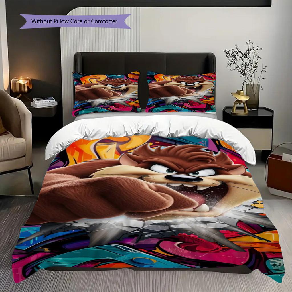 Tazmanian Devil Wilds Bedding 1 Duvet Cover 2 Pillowcase Without Core Duvet Cover And Pillowcase Bedding Set Christmas Birthday Gift