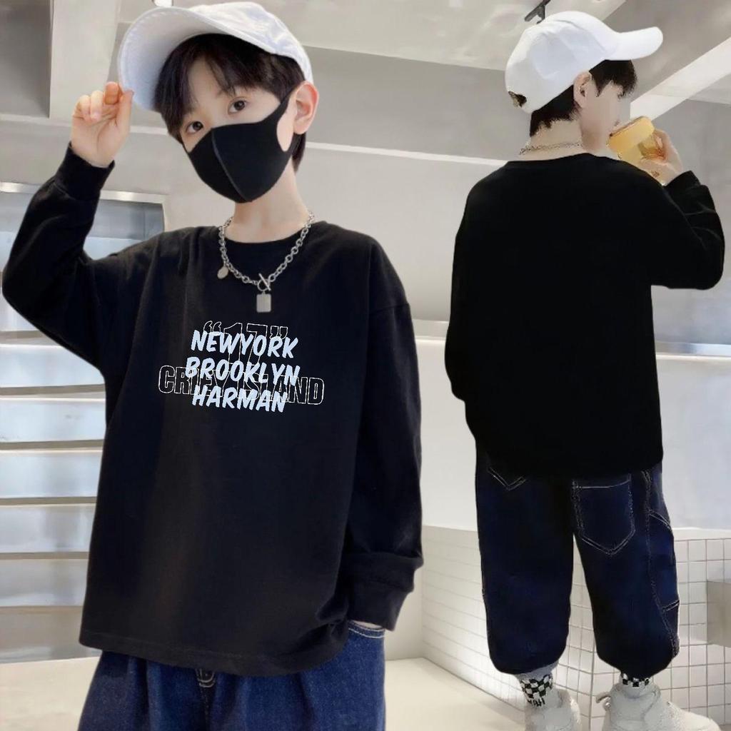 Baumwoll-Langarm-Freizeit-T-Shirt für Jungen für Frühling & Herbst