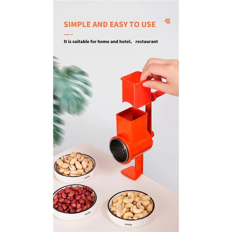 Manual Nut Grinder Multifunctional Kitchen Utensil Grinding Device Dry Fruit Crusher Peanut Butter Nut Sesame Walnut Chopper