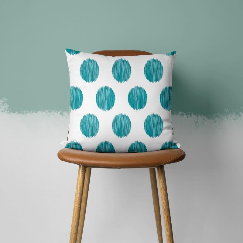 Teal Cushion Cover Leaf Feather Geometric Heart Sofa Pillowcase Bedroom Home Decor Office Decor Accessories 60x60cm50x50cm45x45