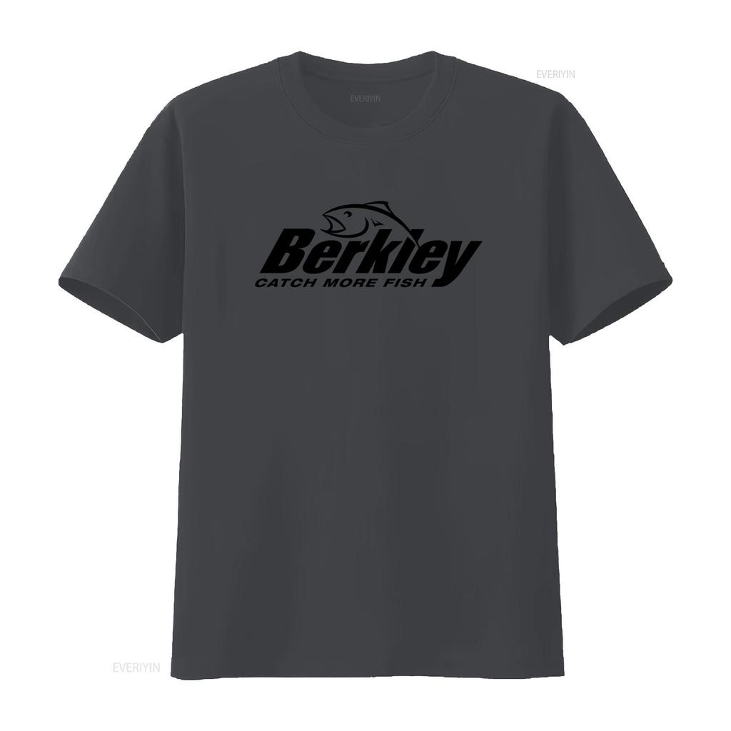 BERKLEY Retro Fishing T Shirt Catch More Fish with Trout Catfish Lure Design Vintage Washed Fashion Stylish Casual Breathable