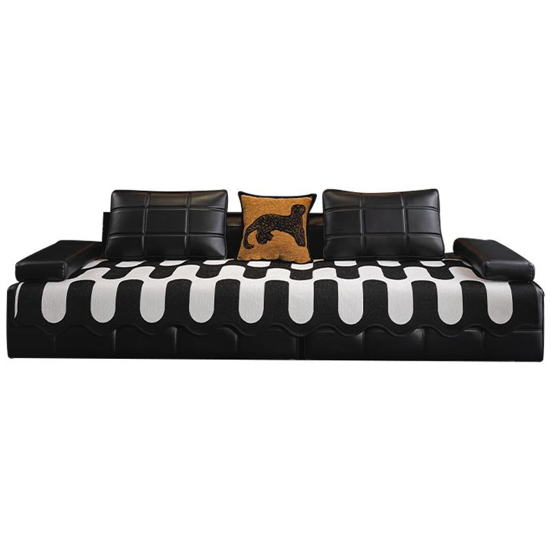 Medieval Special-Shaped Sofa Cushion, Universal Non-Slip Sofa Seat Cushion For All Seasons, One-Piece Straight Row Dirt-Resistant Leather Sofa Cover