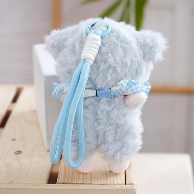 Cute Fluffy Plush Lamb Keychain Soft Touch Safe Material Pendant for Backpack Decor Kindergarten Kids Small Gifts