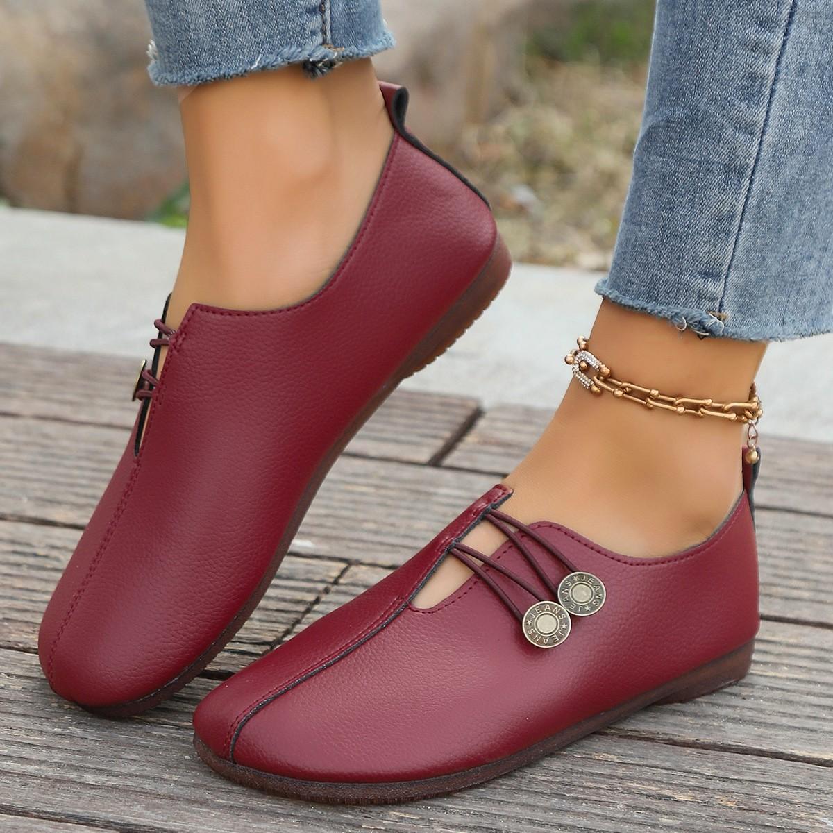 Women s Retro Single Shoes And Fashionable Women s Shoes 42 красный 1490₽