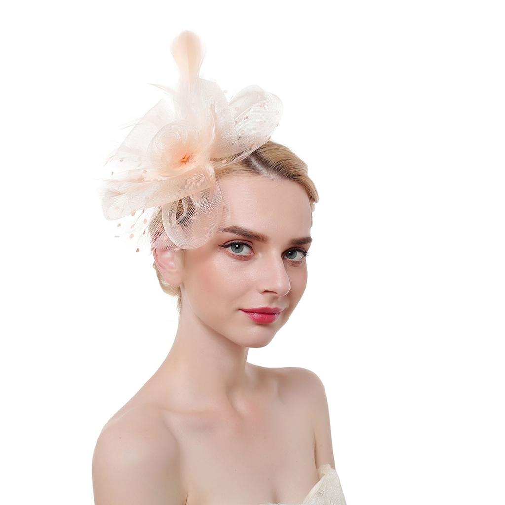 Wide Sweatband For Head Hats For Women Fascinators Womens Flower Feather Hat For Tea Party Cocktail Ligas El Cabello NiñAs