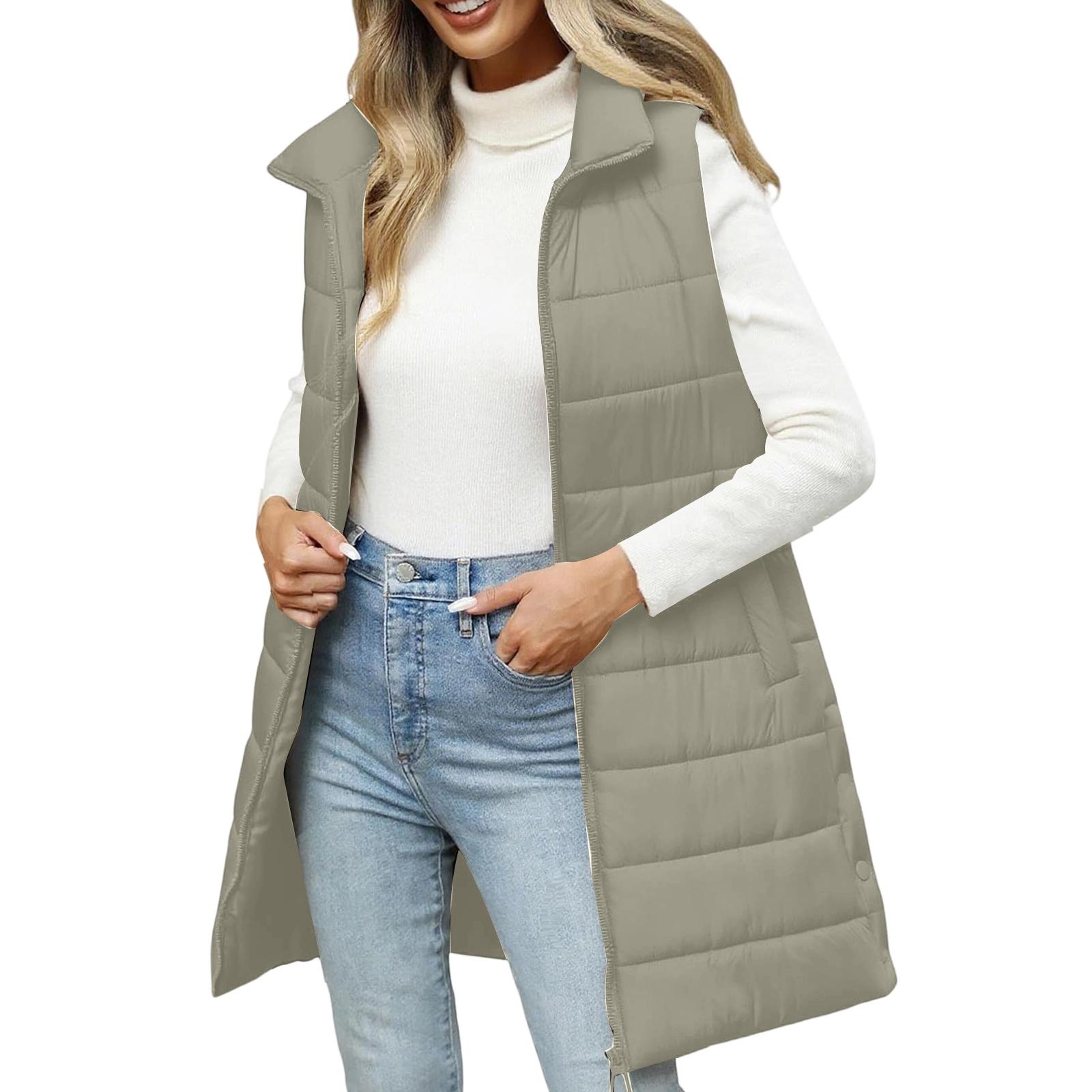 

Женский длинный жилет однотонный без рукавов с капюшоном зимний жилет куртка верхняя одежда легкое теплое пальто верхняя одежда XXL